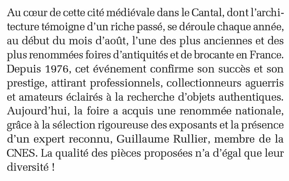 article Magazine antiquites brocante allanche 2025