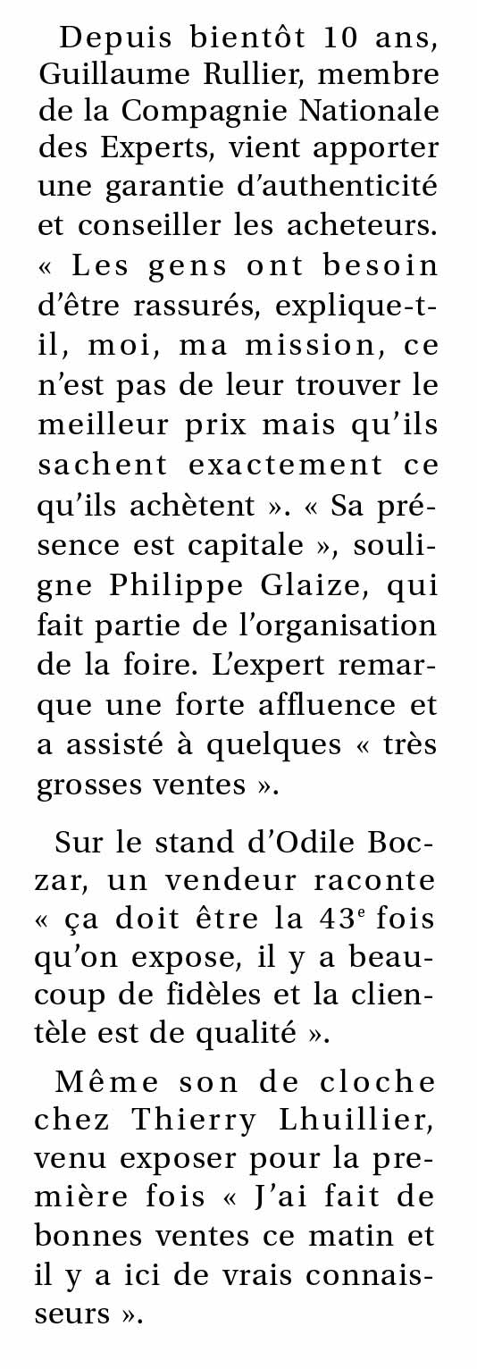 article journal La Montagne Foire antiquites brocante allanche août 2023 - partie 2