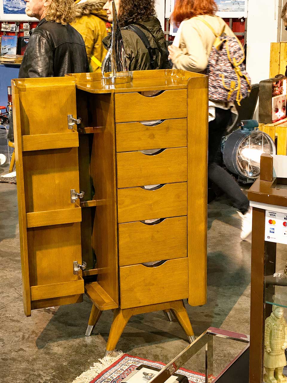 Enfilade vintage en teck et mobilier d'inspiration scandinave des années 1950 à 1960